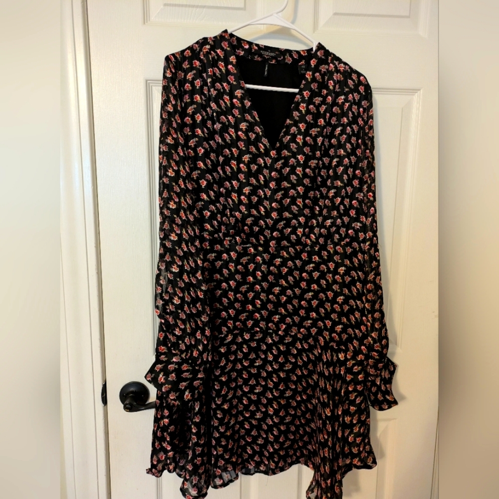 Scotch & Soda Black Mini Dress with Sleeves